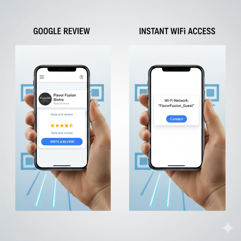 Google Review and WiFi QR codes